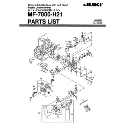 Manual tehnic pentru masina industriala de cusut acoperire Juki MF-7800-H21