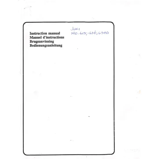 Manual instructiuni utilizare pentru masina industriala de surfilat Juki MO-634D