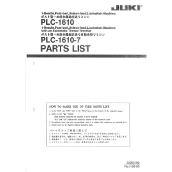 Manual tehnic pentru masina de cusut industriala Juki PLC-1610