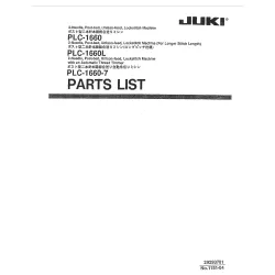 Manual tehnic pentru masina de cusut industriala Juki PLC-1660
