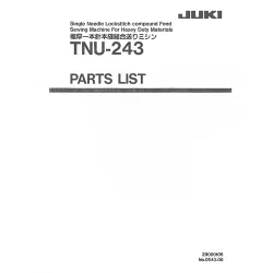 Manual tehnic pentru masina de cusut industriala Juki TNU-243