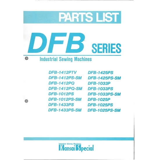 Manual tehnic pentru masina industriala de cusut acoperire Kansai Special DFB-1033PS