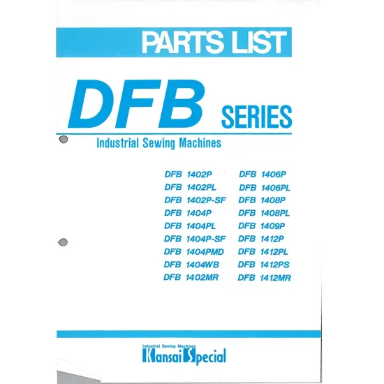 Manual tehnic pentru masina industriala de cusut acoperire Kansai Special DFB 1412PL