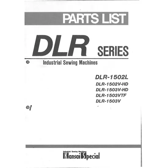 Manual tehnic pentru masina industriala de cusut acoperire Kansai Special DLR-1502L