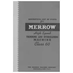 Manual tehnic pentru masina de cusut industriala Merrow 60