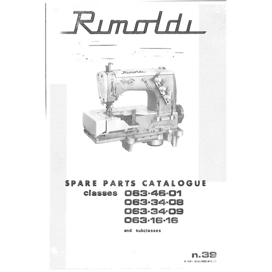 Manual tehnic pentru masina de cusut industriala Rimoldi 063-16-16