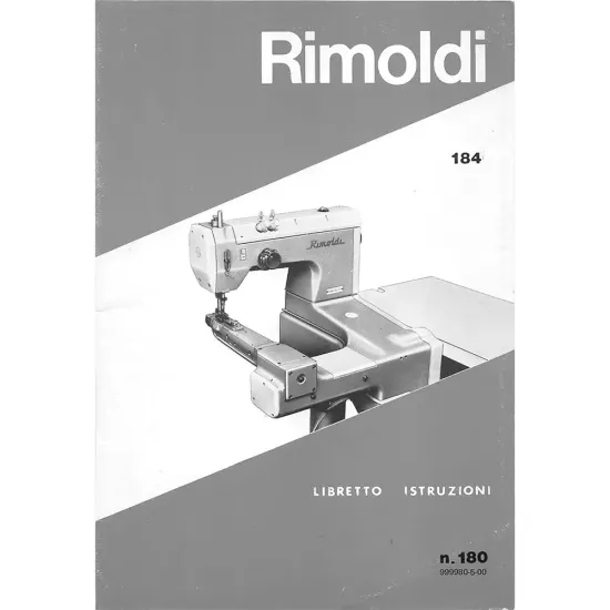 Manual instructiuni utilizare pentru masina de cusut industriala Rimoldi 184