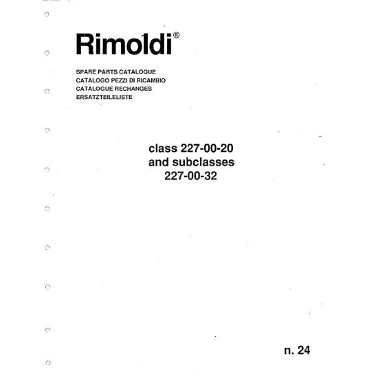 Manual tehnic pentru masina industriala de surfilat Rimoldi 227-00-20