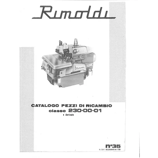 Manual tehnic pentru masina industriala de surfilat Rimoldi 230-00-01