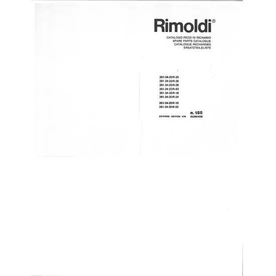 Manual tehnic pentru masina industriala de cusut tip acoperire Rimoldi 261-34-3DR