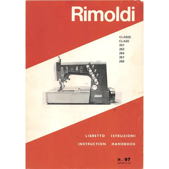 Manual instructiuni utilizare pentru industriala de cusut tip acoperire Rimoldi 264