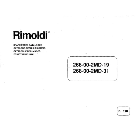 Manual tehnic pentru masina industriala de cusut tip acoperire Rimoldi 268-00-2MD-31