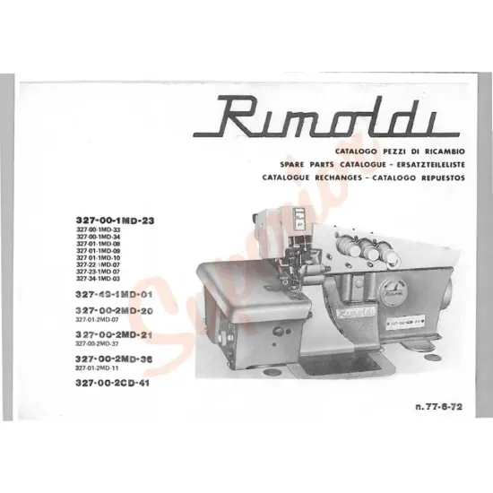 Manual tehnic pentru masina industriala de surfilat Rimoldi 327-00-1MD