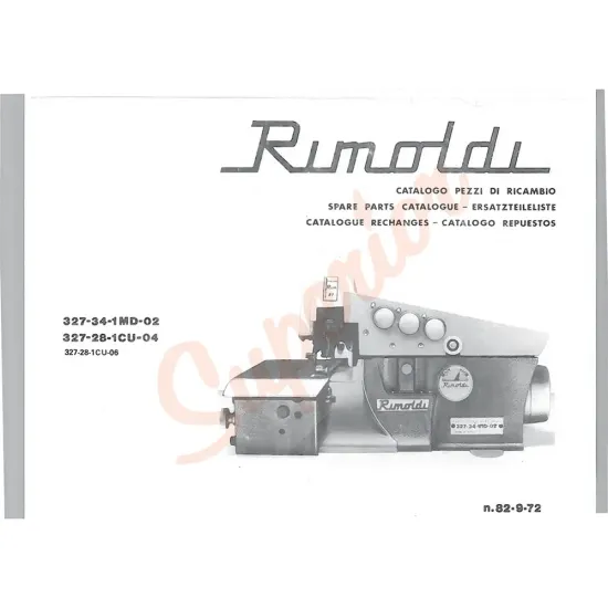 Manual tehnic pentru masina industriala de surfilat Rimoldi 327-28-1CU-04