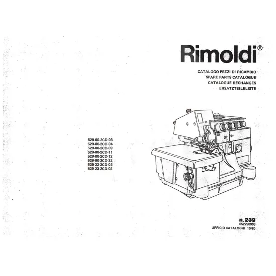 Manual tehnic pentru masina industriala de surfilat Rimoldi 529-22-2CD