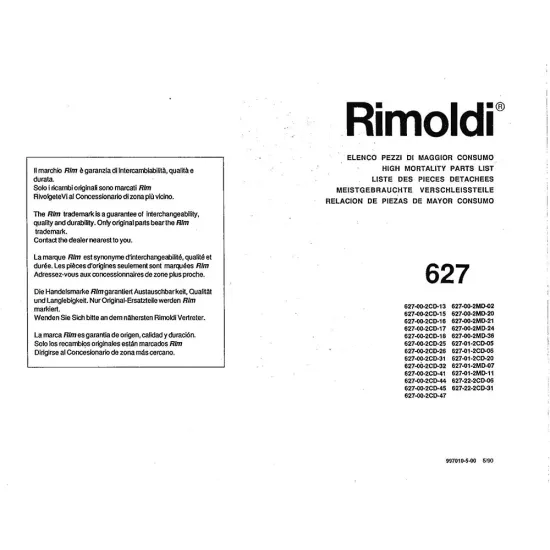 Manual tehnic pentru masina industriala de surfilat Rimoldi 627