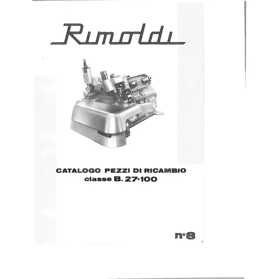 Manual tehnic pentru masina industriala de surfilat Rimoldi B27-100