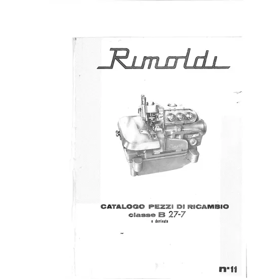 Manual tehnic pentru masina industriala de surfilat Rimoldi B27-7