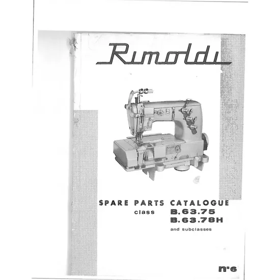 Manual tehnic pentru masina industriala de cusut tip acoperire Rimoldi B63-75