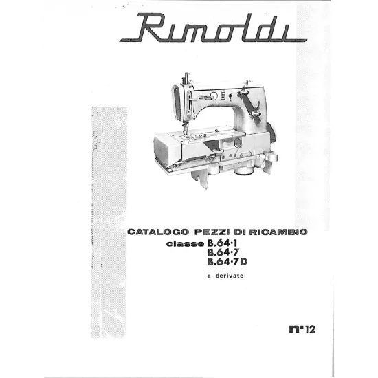 Manual tehnic pentru masina industriala de cusut tip acoperire Rimoldi B64-7