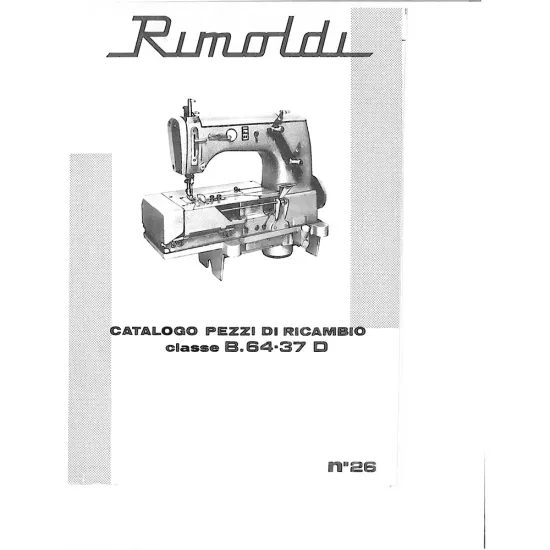 Manual tehnic pentru masina industriala de cusut tip acoperire Rimoldi B64-37D