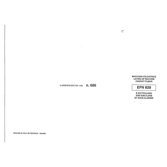 Manual tehnic pentru masina industriala de taiat Rimoldi EFN828