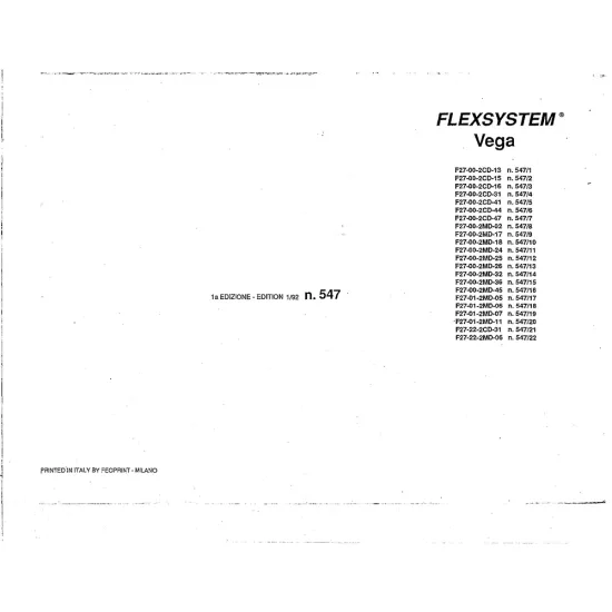 Manual tehnic pentru masina industriala de surfilat Rimoldi F27-00-2CD Vega Flexsystem