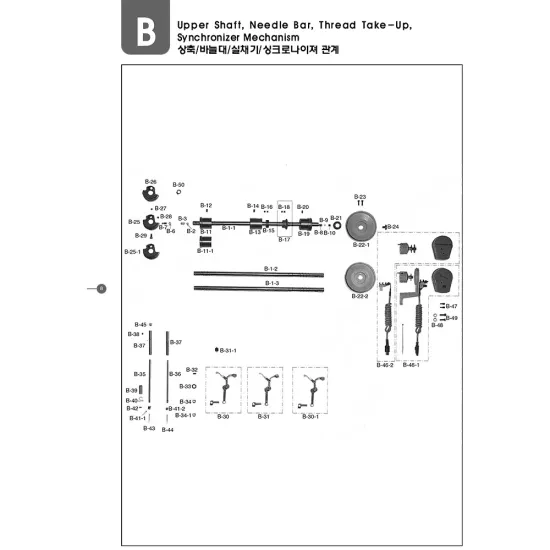 Manual tehnic pentru masina de cusut industriala SunStar KM-137