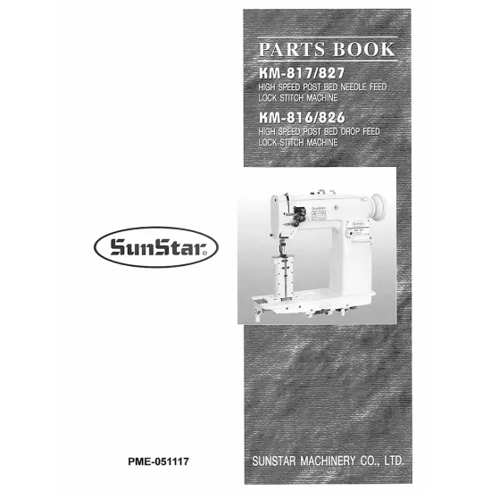 Manual tehnic pentru masina de cusut industriala SunStar KM-817