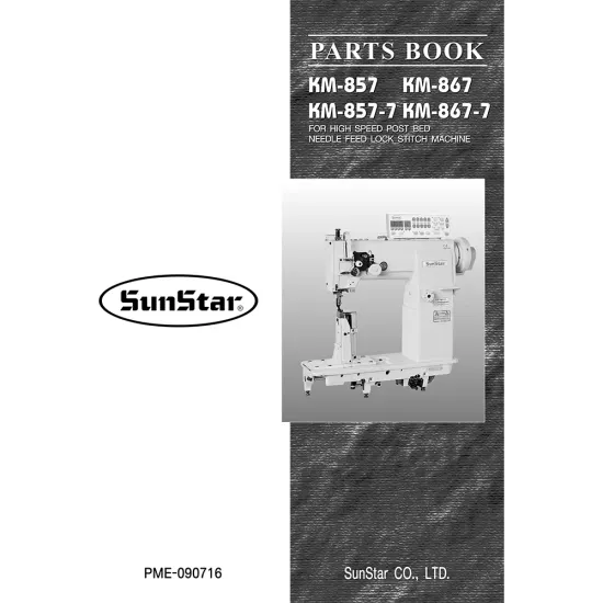 Manual tehnic pentru masina de cusut industriala SunStar KM-867