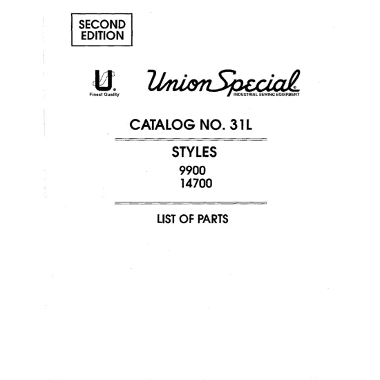 Manual tehnic pentru masina de cusut industriala Union Special 14700