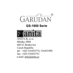 Manual tehnic pentru masina de cusut industriala GARUDAN GS 1800 Series