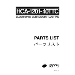 Manual tehnic pentru masina de brodat HAPPY HCA-1201-40TTC