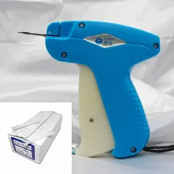 Pachet 1 Pistol profesional pentru agatat etichete cu fir standard, ProDee 30S + 1 cutie Fire albe din plastic, standard, 10mm