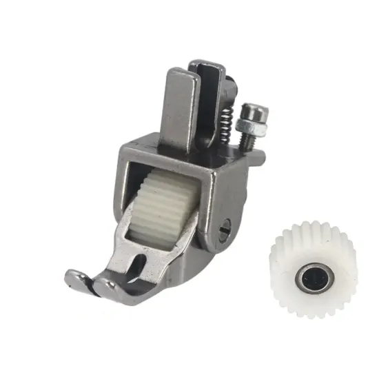 Piciorus cu rola dintata din teflon pentru masini industriale de cusut simple cu 1 ac