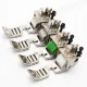 Piciorus presor reglabil cu rotita de silicon si role mici pe talpa pentru aplicat banda cu dispozitiv A10, pentru masini industriale de cusut simple cu 1 ac, latime tiv 1/4" (6,4mm)
