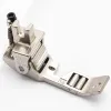 Piciorus presor reglabil cu rotita dintata de metal si role mici pe talpa pentru aplicat banda cu dispozitiv A10, pentru masini industriale de cusut simple cu 1 ac, latime tiv 1/4" (6,4mm)
