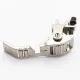 Piciorus presor reglabil cu rotita dintata de metal si role mici pe talpa pentru aplicat banda cu dispozitiv A10, pentru masini industriale de cusut simple cu 1 ac, latime tiv 1/4" (6,4mm)