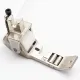 Piciorus presor reglabil cu rotita dintata de teflon si role mici pe talpa pentru aplicat banda cu dispozitiv A10, pentru masini industriale de cusut simple cu 1 ac, latime tiv 1/4" (6,4mm)