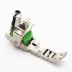 Piciorus presor reglabil cu rotita de silicon si role mici pe talpa pentru aplicat banda cu dispozitiv A10, pentru masini industriale de cusut simple cu 1 ac, latime tiv 3/16" (5mm)