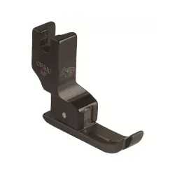 Piciorus din teflon cu talpi inegale pentru fermoar stanga, transport concomitent prin tija de ac, pentru masini industriale liniare cu 1 ac, 8mm