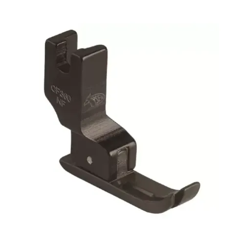 Piciorus din teflon cu talpi inegale pentru fermoar stanga, transport concomitent prin tija de ac, pentru masini industriale liniare cu 1 ac, 8mm