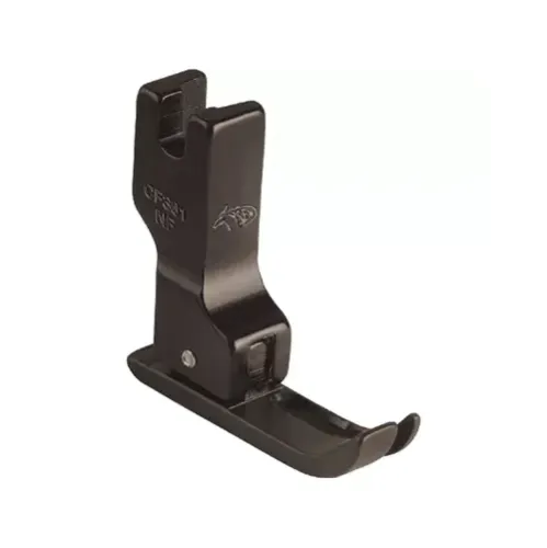 Piciorus din teflon cu talpi inegale pentru fermoar dreapta, transport concomitent prin tija de ac, pentru masini industriale liniare cu 1 ac, 8mm