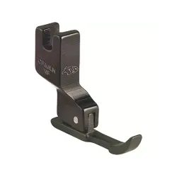 Piciorus din teflon stanga ingust pentru fermoar, cu transport concomitent prin tija de ac, pentru masini industriale liniare cu 1 ac, 5mm