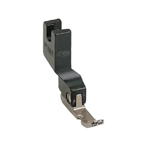 Piciorus din teflon pentru fermoar stanga, ingust, pentru masini industriale liniare cu 1 ac, latime talpa 5mm