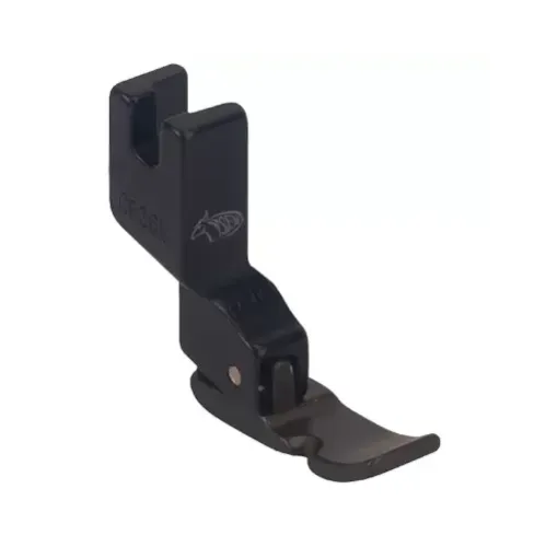 Piciorus din teflon pentru fermoar stanga, pentru masini industriale liniare cu 1 ac, latime talpa 8mm
