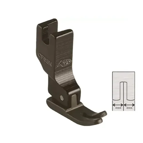 Piciorus simplu din teflon pentru masini industriale de cusut simple cu 1 ac, latime talpa 8mm