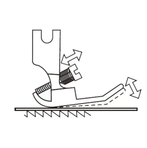 Piciorus ajustabil pentru masini industriale de cusut simple cu 1 ac, latime talpa 11mm