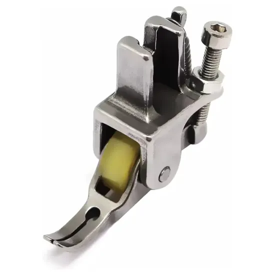 Piciorus presor reglabil cu rola de silicon pentru fermoar, pentru masini industriale de cusut simple cu 1 ac