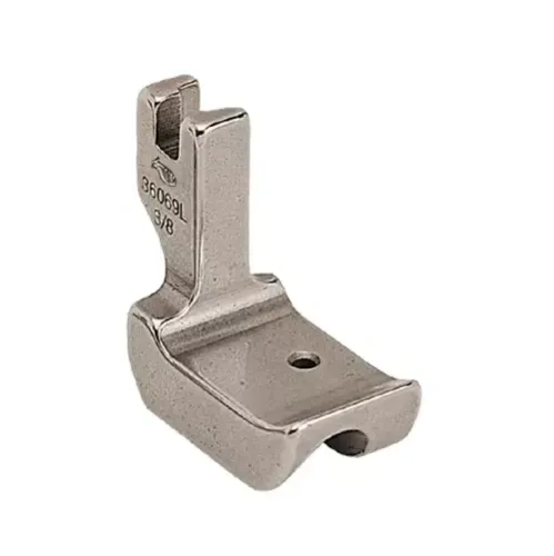 Piciorus de piping cu talpa fixa, canal stanga, pentru masini industriale liniare cu 1 ac, diverse marimi